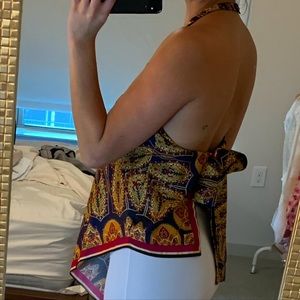 Zara open back halter top!